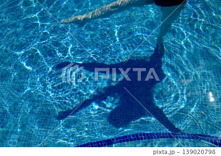 Woman Enjoying First Swim of Season in Pool 139020798