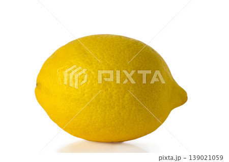 Fresh Yellow Lemon Isolated on White Background 139021059