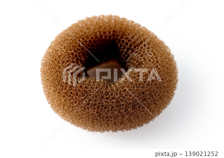 Foam Hair Donut for Bun Hairstyles Brown Isolated White Foam Hair Donut for Bun Hairstyles Brown Isolated White 139021252