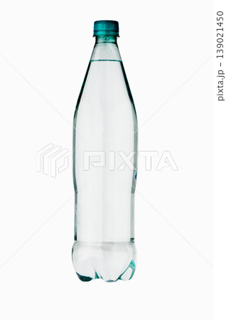 1 liter PET bottle of mineral water isolated on white background 139021450