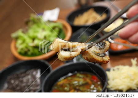 delicious authentic korean eel soup with healthy ingredients delicious authentic korean eel soup with healthy ingredients 139021517