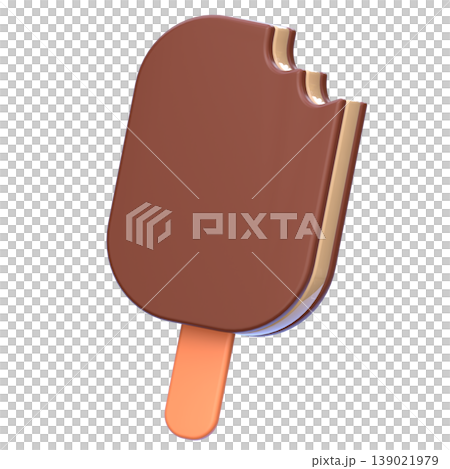 Cute 3D Chocolate Popsicle Icon, Ice Cream Bar Dessert, Sweet Frozen Treat Illustration for UI App, Cafe Menu, Food Branding, and Digital Design Cute 3D Chocolate Popsicle Icon, Ice Cream Bar Dessert, Sweet Frozen Treat Illustration for UI App, Cafe Menu, Food Branding, and Digital Design 139021979
