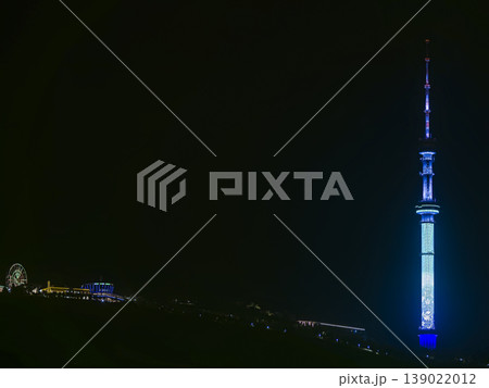 カザフスタン・アルマトイタワー Almaty Tower at night, Kazakhstan カザフスタン・アルマトイタワー Almaty Tower at night, Kazakhstan 139022012