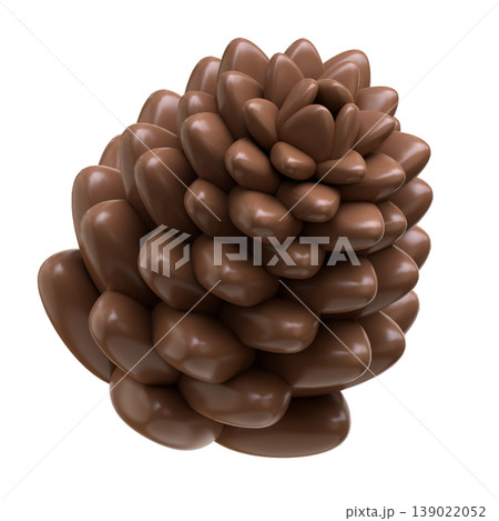 Cute 3D Pine Cone Icon, Autumn Forest Seed Illustration for UI App, Woodland Design, Nature Branding, and Seasonal Digital Products 139022052