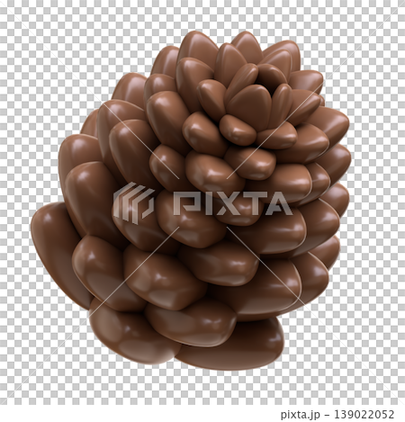 Cute 3D Pine Cone Icon, Autumn Forest Seed Illustration for UI App, Woodland Design, Nature Branding, and Seasonal Digital Products 139022052