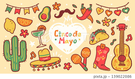 Cinco De Mayo Party Doodle Set Cinco De Mayo Party Doodle Set 139022086