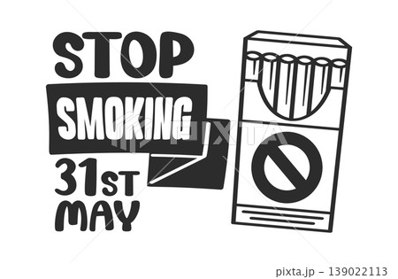Stop Smoking Awareness Poster Hand Drawn 139022113