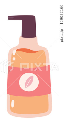 Soap Dispenser With Leaf Label Cartoon Soap Dispenser With Leaf Label Cartoon 139022166