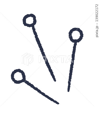 Bobby Pin Set Scattered Hand Drawn Doodle Bobby Pin Set Scattered Hand Drawn Doodle 139022172