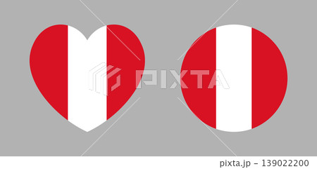 Civil round, heart icon, sticker flag of Peru. Peru flag heart shaped, circle ensign, button, badge. Flag of Peru background, banner set. Civil round, heart icon, sticker flag of Peru. Peru flag heart shaped, circle ensign, button, badge. Flag of Peru background, banner set. 139022200