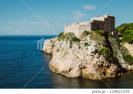 Amazing view of Dubrovnik old town and the sea. Travel destination in Croatia. 139022205