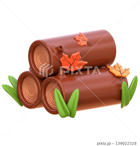 Cute 3D Timber Wood Icon, Autumn Log Illustration for UI App, Fall Woodland Design, Rustic Outdoor Visual, and Seasonal Digital Products Cute 3D Timber Wood Icon, Autumn Log Illustration for UI App, Fall Woodland Design, Rustic Outdoor Visual, and Seasonal Digital Products 139022328