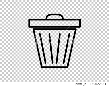 ゴミ箱　シンプル　黒 139022351
