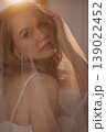 Closeup Photograph Capturing Emotional Expression Of Bride Through Delicate Veil And Gentle Lighting 139022452