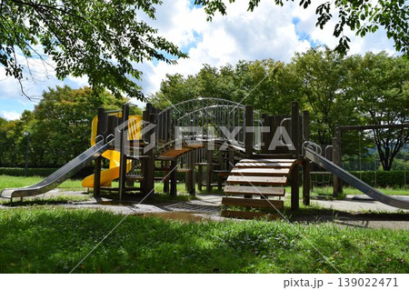 児童公園の木製遊具 児童公園の木製遊具 139022471