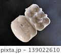 Empty Egg Carton on Dark Background 139022610