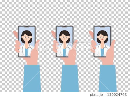 Online medical consultations via smartphone (causing tears and distress) Online medical consultations via smartphone (causing tears and distress) 139024768