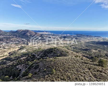 Bright Hill View, Serene Hilltop Scene Capturing Scenic Coastline And Tranquil Outdoor Atmosphere Bright Hill View, Serene Hilltop Scene Capturing Scenic Coastline And Tranquil Outdoor Atmosphere 139024851