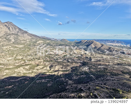 Panoramic Nature Scene, Impressive Mountain Panorama Featuring Jagged Rocks And Clear Natural Setting Panoramic Nature Scene, Impressive Mountain Panorama Featuring Jagged Rocks And Clear Natural Setting 139024897