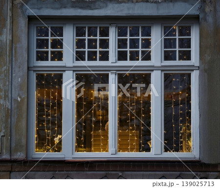 Cozy Evening Scene. Soft Lighting Enhances Cozy Vibe With Reflections And Charming Cityscape Atmosphere Cozy Evening Scene. Soft Lighting Enhances Cozy Vibe With Reflections And Charming Cityscape Atmosphere 139025713