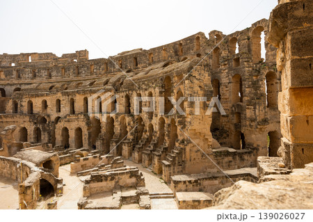 Amphitheater of El Jem in Djem, Tunisia 139026027