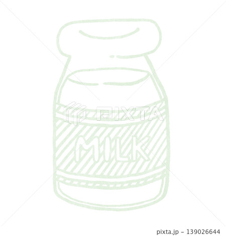 牛乳の線画(ホワイト) 139026644