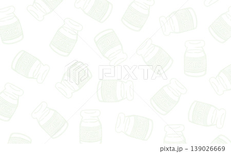 牛乳の線画のパターン(ホワイト) 139026669