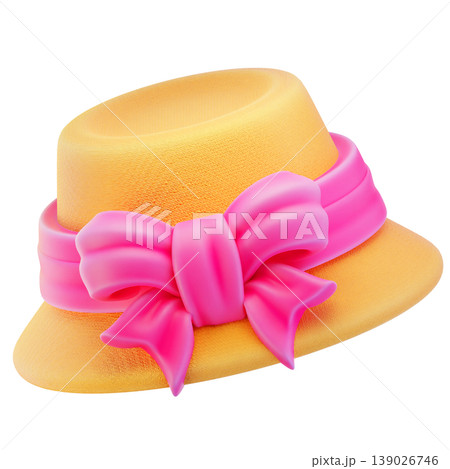 beach hat 3d render icon, Summer illustration 139026746