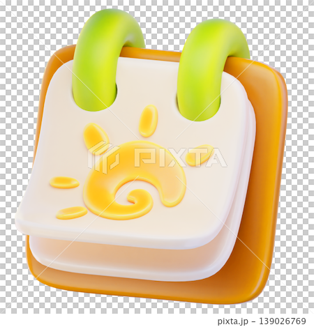 summer calendar 3d render icon, Summer illustration summer calendar 3d render icon, Summer illustration 139026769