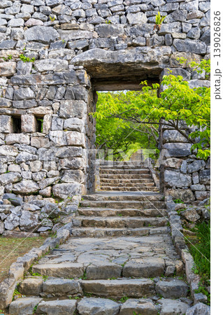 沖縄県世界遺産 今帰仁城跡平郎門 沖縄県世界遺産 今帰仁城跡平郎門 139026826