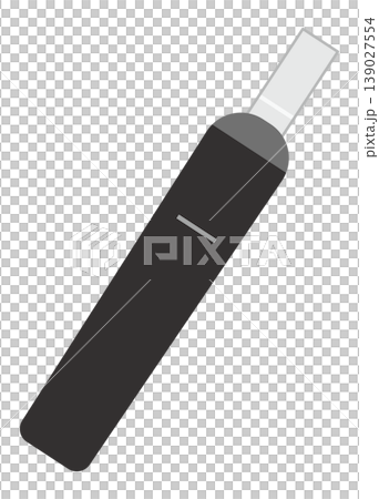 黒色の加熱式タバコのイメージイラスト 黒色の加熱式タバコのイメージイラスト 139027554