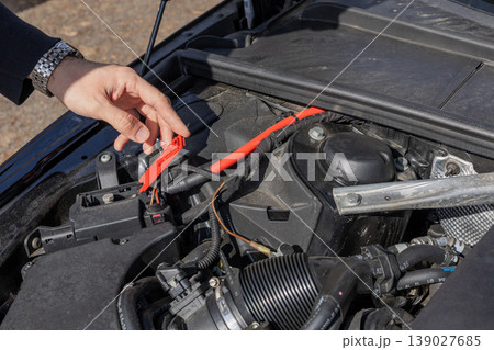 Car Battery Maintenance Close Up Repair Service Vehicle Engine Technical Support Car Battery Maintenance Close Up Repair Service Vehicle Engine Technical Support 139027685