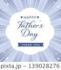 父の日用のネイビー放射状背景のバナーテンプレートとセールふきだし素材 139028276