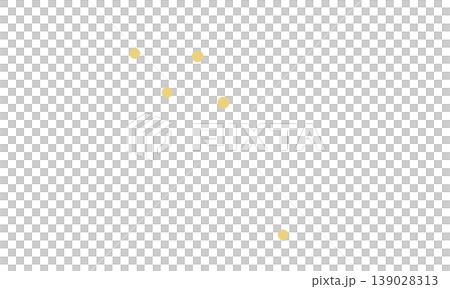 いるか座のイラスト（ゴールド色の星のみで連結線なし） 139028313