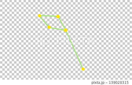 いるか座の星座線のカラーイラスト いるか座の星座線のカラーイラスト 139028315