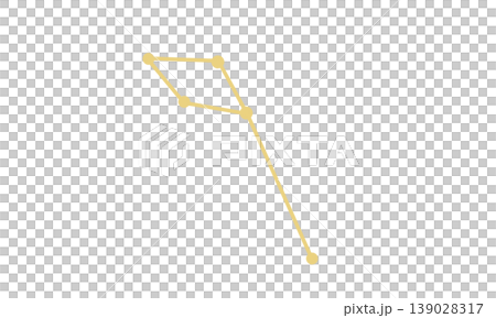 いるか座の星座線のイラスト（ゴールド色） 139028317