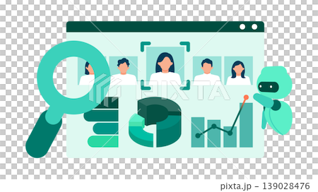人工智慧驅動的客戶關係管理客戶資料分析儀表板和業務 139028476
