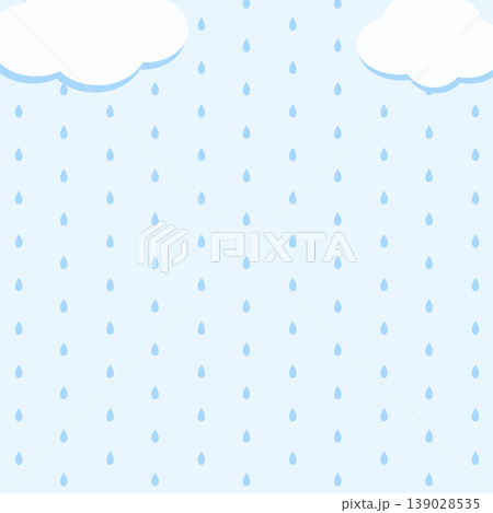 シンプルな雨粒パターンの梅雨背景 青色天気素材 シンプルな雨粒パターンの梅雨背景 青色天気素材 139028535