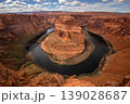 Arizona Horseshoe Bend meander of Colorado River in Glen Canyon 139028687