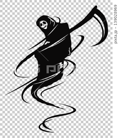 A simple illustration of the Grim Reaper. 139028969