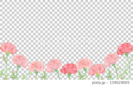 Cute carnation watercolor frame Cute carnation watercolor frame 139029005