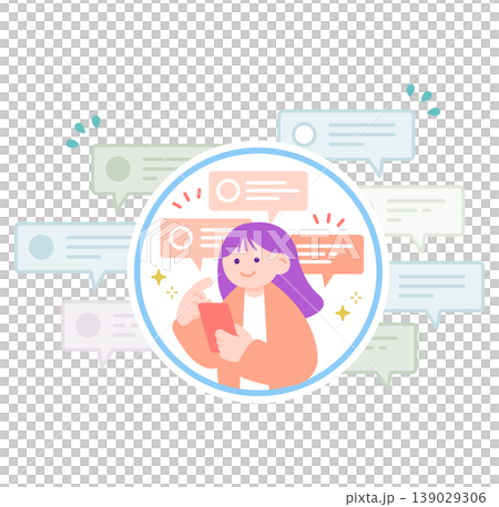 A diagram illustrating the filter bubble in the age of social media. 139029306