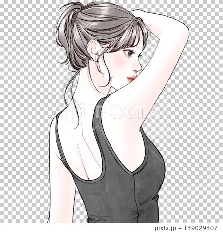 一個女人穿著背心 139029307