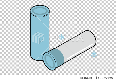 An illustration of a compact ice pack for preventing heatstroke (with the lid facing forward after taking it out). An illustration of a compact ice pack for preventing heatstroke (with the lid facing forward after taking it out). 139029460