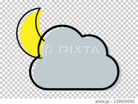 可愛的晴天,夜晚轉陰,簡潔的圖標,單個,天氣,向量圖 可愛的晴天,夜晚轉陰,簡潔的圖標,單個,天氣,向量圖 139029592