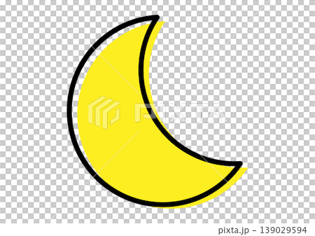 Cute moon icon, simple icon, standalone, weather, vector illustration Cute moon icon, simple icon, standalone, weather, vector illustration 139029594
