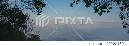 travel and people activity concept with moving of cloud and clear sky and layer of mountain travel and people activity concept with moving of cloud and clear sky and layer of mountain 139029704