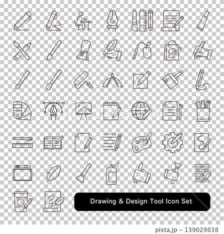 Drawing and design tool icon set Drawing and design tool icon set 139029838