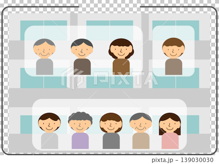 一幅描繪公寓管理協會代表的插圖，留有文字空間。 139030030