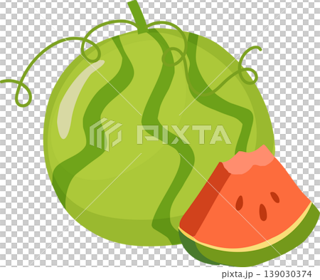 watermelon fruit illustration with slice fresh summer food watermelon fruit illustration with slice fresh summer food 139030374